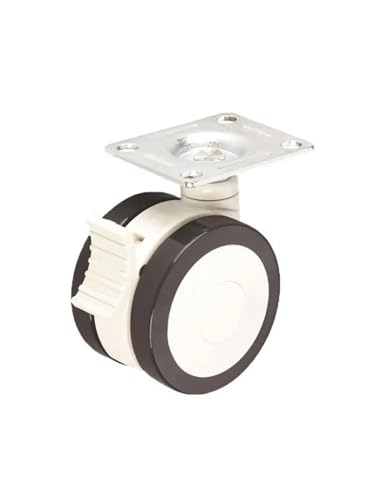 Roulette médicale silencieuse double roue de 3 pouces pour instrument de beauté