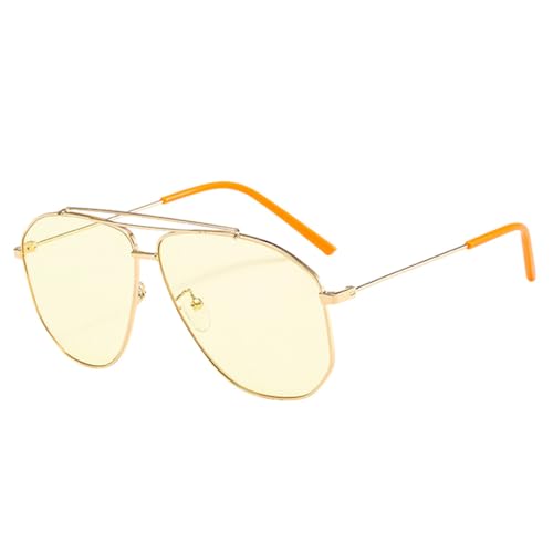 Lunettes de soleil pour femmes hommes LVTFCO lunettes vintage métal double pont UV400