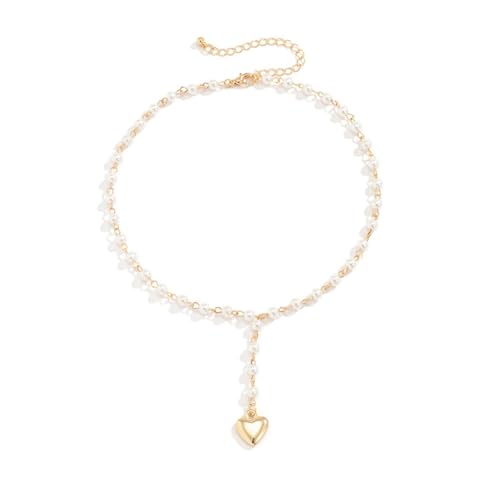 Collar para niñas con perlas de imitación y joyería de boda de moda retro
