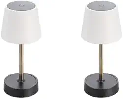 abajur recarregável telescópico touch luminária retrátil em aço luz led branco ajustável usb(kit 2)