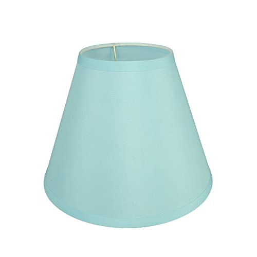 Image of Aspen Creative 58927 Transitional Hardback Empire Shape UNO Construction Lamp Shade in Aquamarine, 10 inch Wide (5 inch x 10 inch x 8 inch)