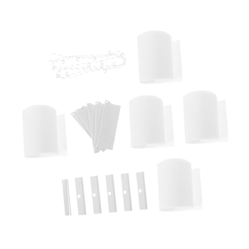 Cabilock 82.5in DIY Polyester Vertical Blind Vanes 5pcs Set Height Adjustable Blind Accessories for Office Bedroom Living Room
