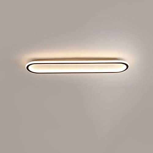 LED Ceiling Light Fixture - Modern Rectangular Flush Mount Gold