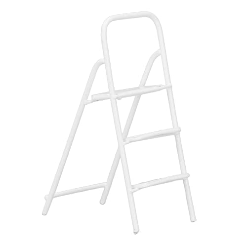 Escabeau miniature en métal texturé délicat accessoire déco maison de poupée 3 marches