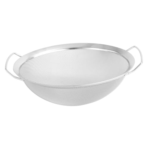 Artibetter ステンレス製メッシュストレーナー 両手ハンドル付き 多機能水切りかご 米 野菜用ふるい こし器 キッチン家用調理道具