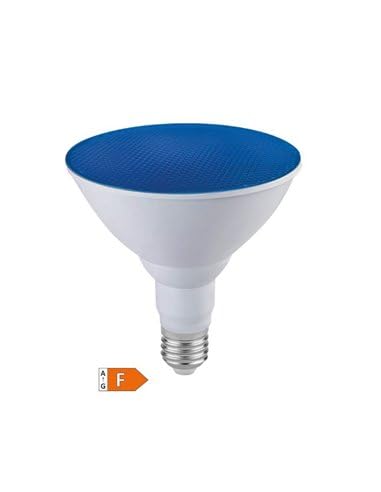 Bombilla de LED PAR38 18W E27 azul IP65