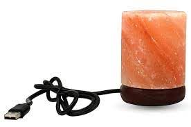 USB Salt Lamp Pyramid Shape Himalayan Crystal Rock Salt USB Lamp for Computer | Laptop | Car | Weight 400 g (Cylinder USB Lamp)-image-26