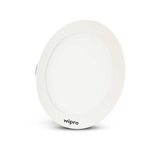 Image of wipro Garnet 9W Round LED Slim Plus Panel | Coolwhite Light(6500K)| Ultra-Slim Design | Aluminium Housing | Flicker Free Design | Recessed Down Light for False Ceiling |Cutout - 100mm |Pack of 10
