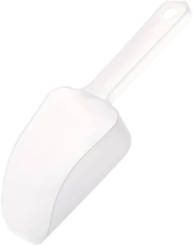 White Plastic Ice Scoop, Kitchen Ice Scooper for Ice Maker, Ice Scooper for Ice Maker Freezer Bar Wedding Party Food Scoops for Pet Animal Dog Food Candy Scoop Beach Shovel Tools, Ice Cream Scoops