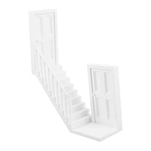 Escalier maison de poupée miniature plastique blanc pour réparer ou agrandir une maquette