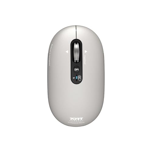 Port Designs Souris Pure Color Bluetooth Rechargeable USB-C Pearl Gris