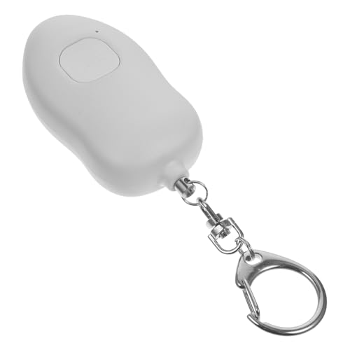 OSOLADY 1pc Personal Alarm Emergency Alarm Keychain Personal Safety Alarm Emergency Safety Alarm LED Flashlight Kid Safe Safe Self Defence Device Tool Mini Alarm Clock Plastic White