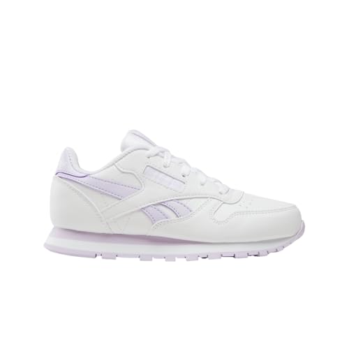 Image of Reebok Classic Leather Girls & Boys Shoes for Kids, Toddler, Little Kid or Big Kid Sneakers, White /Digital Gleam, 11.5 Little Kid