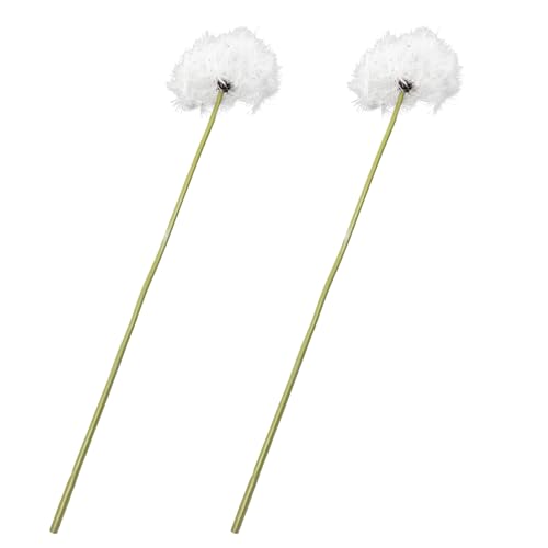 Ramo de león blanco artificial de 2 piezas para decoración de mesas 2
