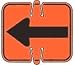 Arrow Left or Right - Snap-on traffic cone sign, Single Sided, Material=Plastic Sign
