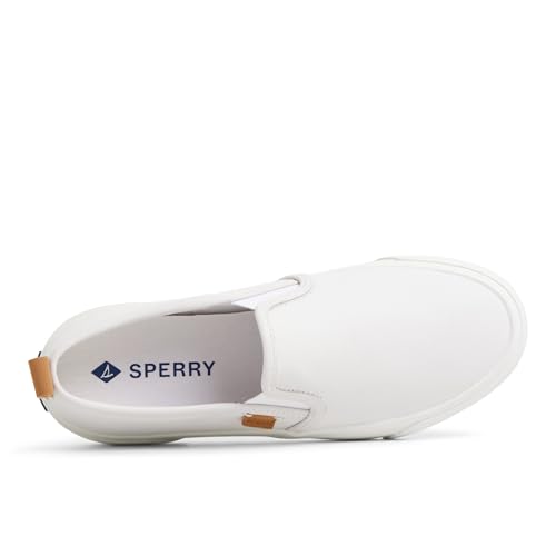 Sperry Women's Bermuda Beach Twin Gore Sneaker, White, 8.5