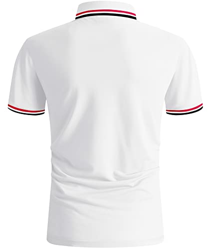 SECOOD Men's Polo Shirt Moisture Wicking Summer Short Sleeve Tennis Golf Shirts Casual Stylish2