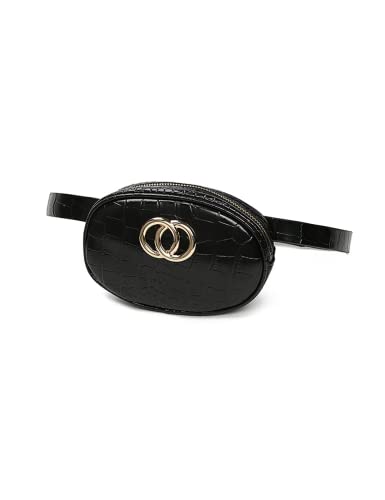 Sac banane en cuir tendance pour femme, Noir Cover