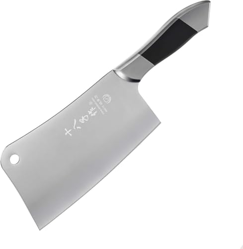 SHI BA ZI ZUO Butcher Knife Meat Cleaver Knife Heavy Duty Bone Chopper with Stable Handle