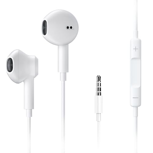 Cengxing Écouteurs Filaires Intra-Auriculaires Stéréo avec Microphone et Contrôle du Volume Casque Compatible avec iPhone 6 SE/Android/Xiaomi/Huawei/MP3/MP4 Tous Les appareils de 3,5 mm