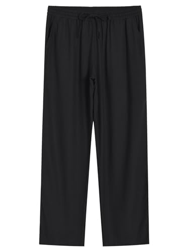 Weintee Women's Tall Linen Pants Long 34 Inch Inseam Wide Leg