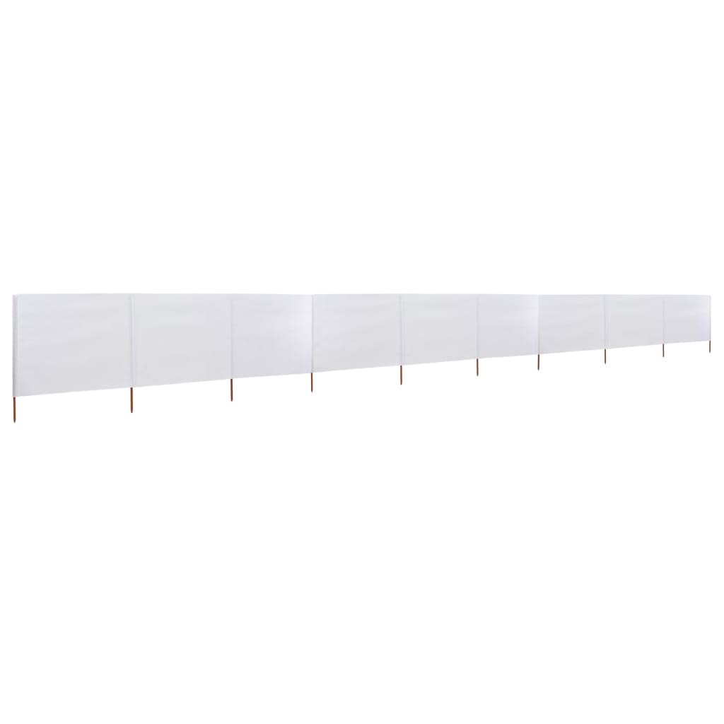Homgoday 9-panelowy parawan z tkaniny 1200 x 120 cm piaskowo-biały, dekoracja, zewnętrzny parawan balkonowy ogród, przegroda zewnętrzna, na zewnątrz pogrzebowy ogród, separe przegroda zewnętrzna
