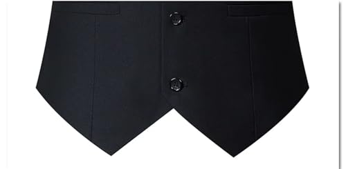 Men's Suit Vest for Wedding Single Breasted Solid Color Business Sleeveless Waistcoat With Adjustable Waist4