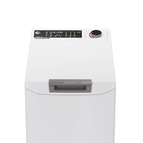 Hoover Toplader Waschmaschine THOS486TM4-S 8 kg I Gentle Touch I Smarte Bedienung mit Wi-Fi und Bluetooth I All in One Programme I Weiß