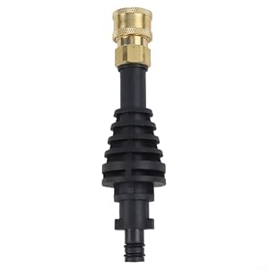 Kurzlanzen-Adapter für WA4013 für Hydroshot, Kunststoff-Hochdruckreinige... mit Schnellanschluss, tragbarer Autowaschwerkzeugaufsatz für Outdoor-Reinigungsgeräte, Schwarz