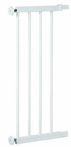 Safety 1st Easy Close Metal 28cm Gittererweiterung, kein Bohren, leicht montierbare Erweiterung zu Türschutzgitter, Erweiterung für Treppenschutzgitter ohne Bohren für Babygitter, Weiß