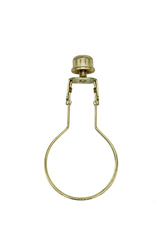 Creative Hobbies® Lamp Shade Light Bulb Clip Adapter Clip On With Shade Attaching Finial Top, Gold Color #TOP6