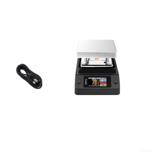 Aprilsunnyzone HP15 Precalentador inteligente de placa calefactora, control PID de temperatura constante 80-350 °C, PD 30‑150W Dual Power DC/USB‑C, diseño compacto con LCD para reparación electrónica