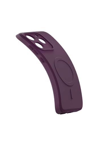 Image of amazon basics Back Cover for Realme 15T 5G Soft Matte Silicone Mag-Safe Design (Mag-Safe Not Support) Camera Protection | Slim Fit Bumper Cover (Purple)