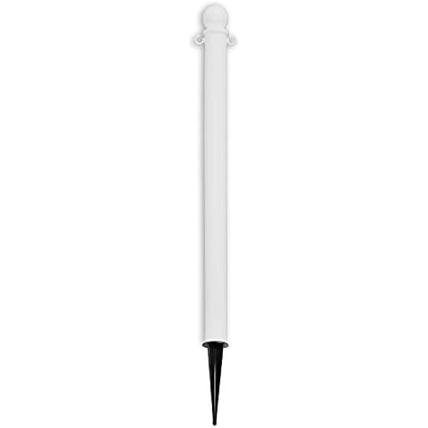 Mr. Chain Deluxe Ground Pole, White, 2.5-Inch Diameter x 35-Inch Height, Pack of 6 (95401-6) Cover
