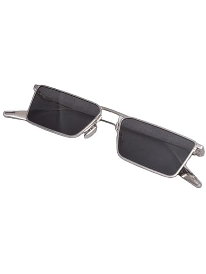 | Full Rim Rectangular Branded Latest and Stylish Sunglasses | 100% UV Protected | Men & Women | Medium | Silver/Gold Frame-Black Lens - Pack of 1-image-27