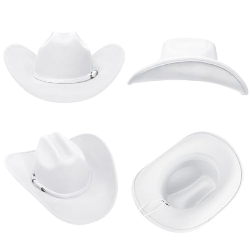 Image of Cowboy Hats for Women and Men with Wide Brim Felt Western Hats for Cowgirls and Cowboys