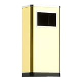 Cubo de basura Stainless Steel Trash Can with Lid, Commercial Metal Garbage Can with Removable Inner Bucket and Ashtray Top, for Office, Hotel, Indoor and Outdoor Adecuado para cocina y dormitorio.(Go