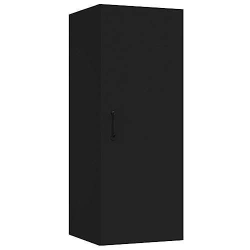 vidaXL Armadietto Pensile a Muro Nero 34,5x34x90 cm Legno Multistrato