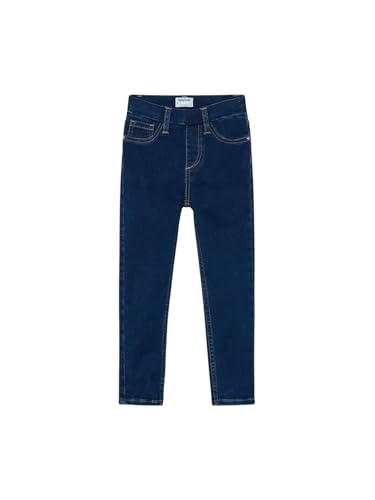 Pantalón cerrado tejano basic Mayoral, denim premium superoscuro para niña