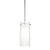 XiNBEi Lighting Glass Pendant Light, Modern Single Hanging Pendant Lighting Chrome Finish Kitchen Island Light for Bar Dining Room XB-P482-1-CH