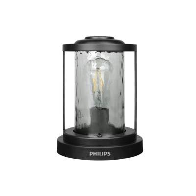 Philips Fabula Post IP65 Outdoor Gate Light | Black Waterproof Pillar Lamp with E27 Bulb Holder | Weatherproof Exterior Lighting for Garden, Balcony & Entrance-image-33