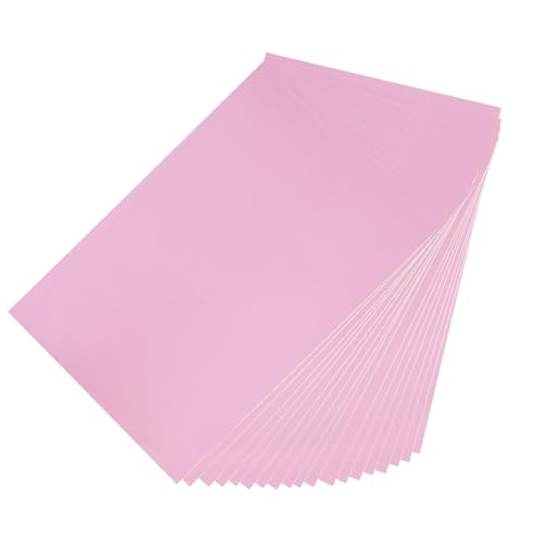 Image of A4 PVC Flexible Plastic Sheets, 10Pcs 0.3mm Thick A4 Size, Transparent DIY Crafts Film (Pink)