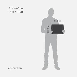 Epicurean - 505-151102003 Epicurean All-In-One Cutting Board with Non-Slip Feet, 14.5" × 11.25", Slate/Black