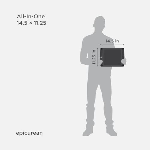 Epicurean - 505-151102003 Epicurean All-In-One Cutting Board with Non-Slip Feet, 14.5" × 11.25", Slate/Black