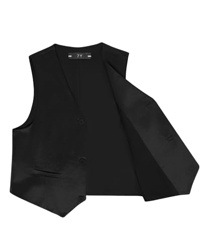 Boys Satin Vest Shiny Kids Dress Vests and Tie Set Wedding Prom Ring Bearer Outfit 3 Piece Boy Waistcoat4