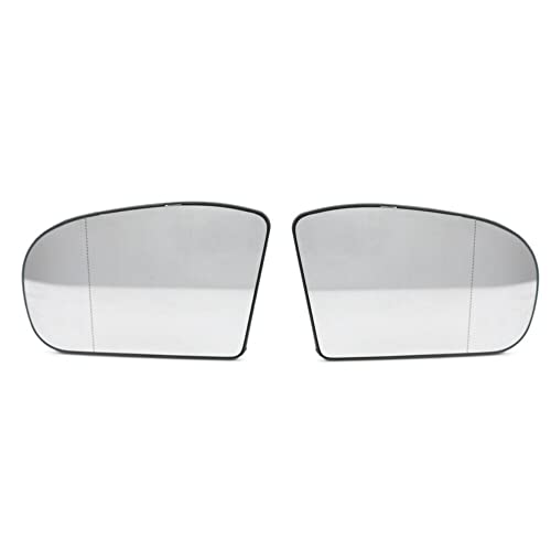 Verre de rétroviseur pour Mercedes W203 W211 - Paire gauche et droite chauffante avec plaque