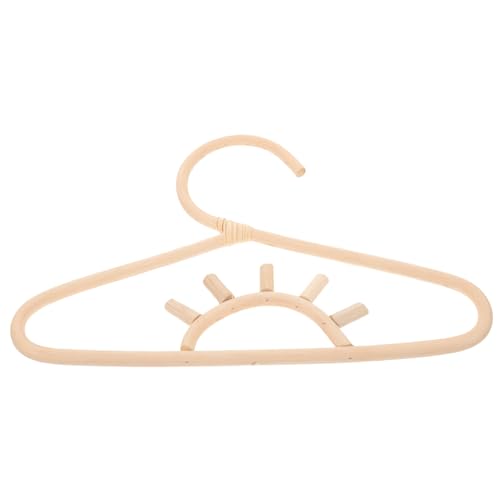 Ciieeo Natural Rattan Boys and Girls Hanger Toddler Coat Hanger for Baby Closet