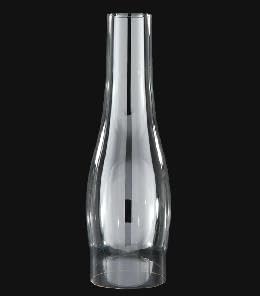 Image of B&P Lamp 3 Inch by 10 Inch Clear Glass Lamp Chimney with Slimline Design for Vintage and Antique Style Globes