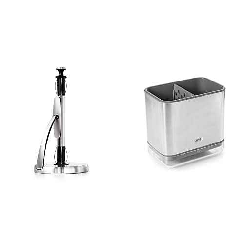 OXO Good Grips SimplyTear Paper Towel Holder - Stainless Steel & Stainless Steel Good Grips Sinkware Caddy, One Size OXO Good Grips SimplyTear Paper Towel Holder - Stainless Steel & Stainless Steel Good Grips Sinkware Caddy, One Size
