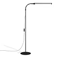 umbolite Lash Light, LED Floor Lamp, Reading Floor Lamp, Adjustable Gooseneck, 3 Heights, 10W Dual Brightness, Portable Standing Lamp for Eyelash Extensions, Makeup, Office